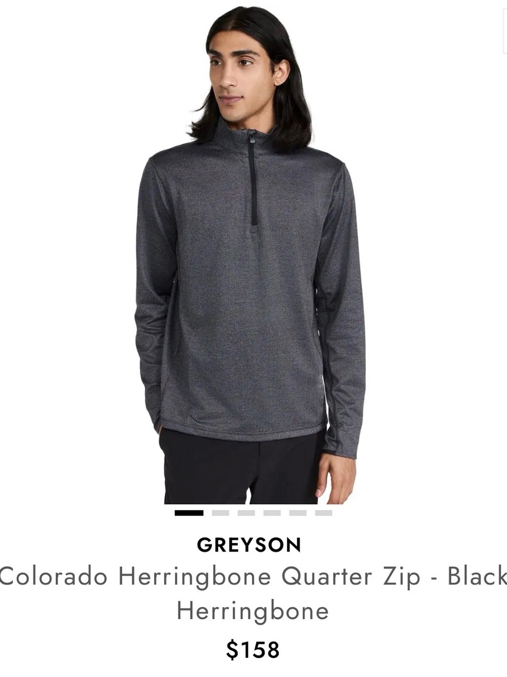 Greyson Men's Quarter-Zip Performance Pullover - Black & Gray